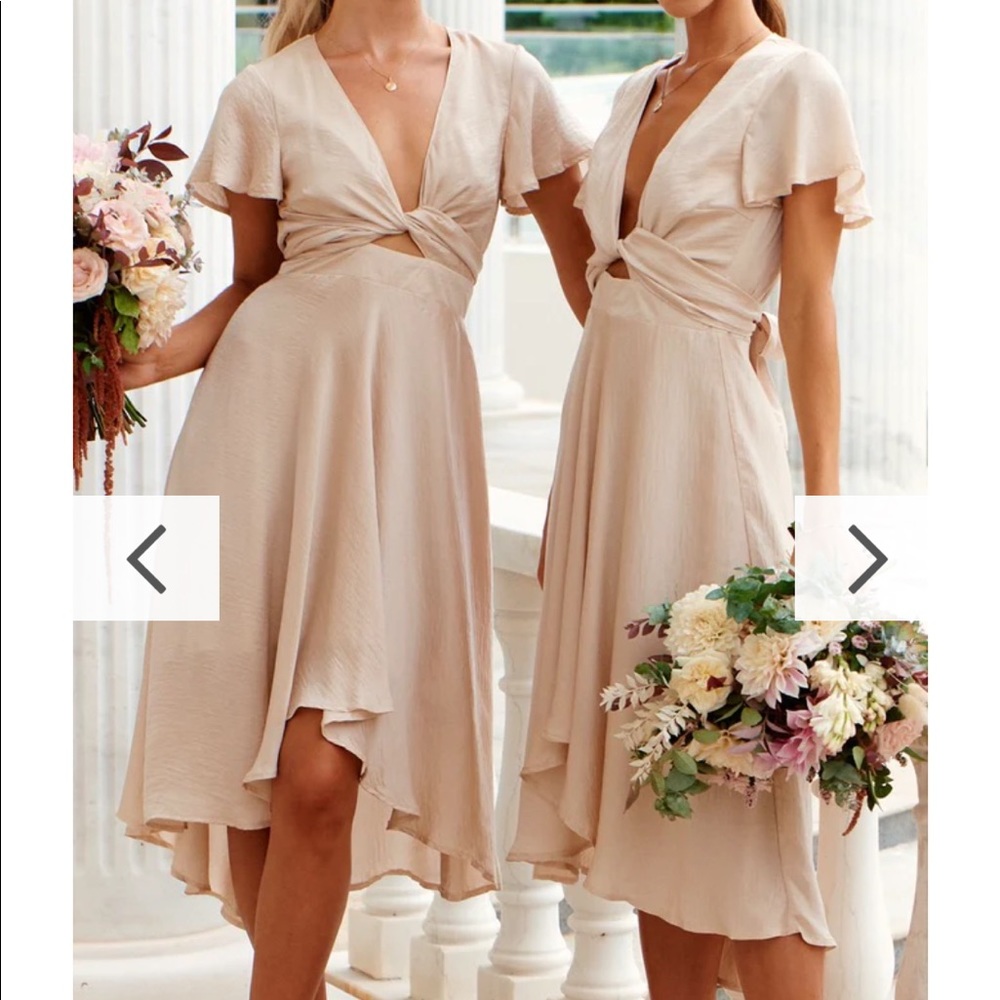 Cream midi dress NWT